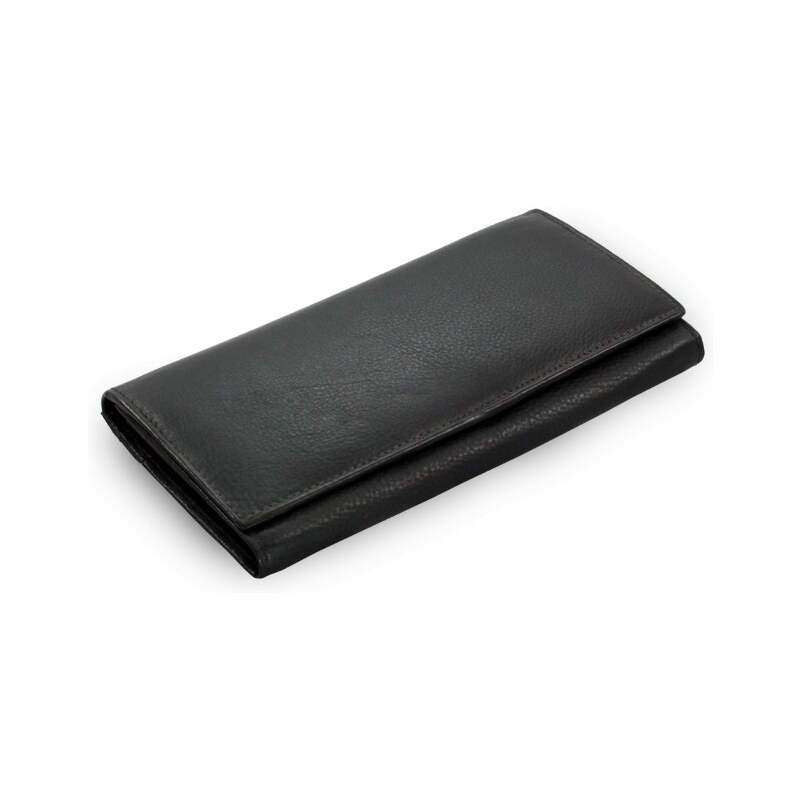 Černá dámská psaníčková kožená peněženka Ellalien