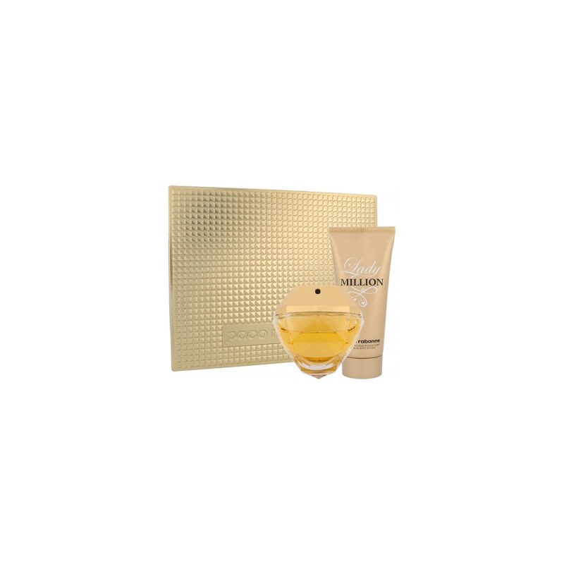 Paco Rabanne Lady Million dárková kazeta pro ženy parfémovaná voda 80 ml + tělové mléko 100 ml