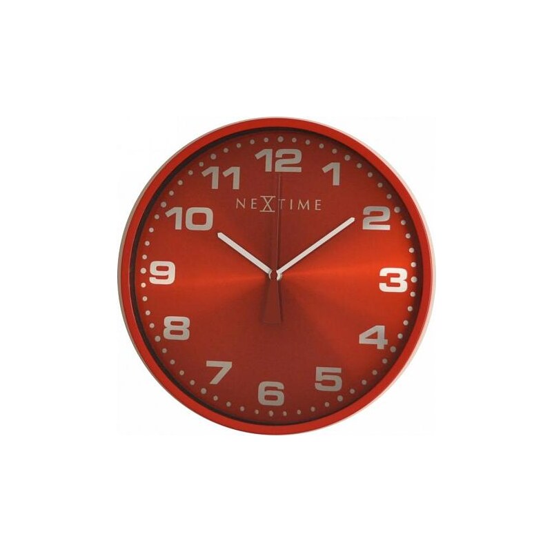 Designové nástěnné hodiny 3053ro Nextime Dash red 35cm