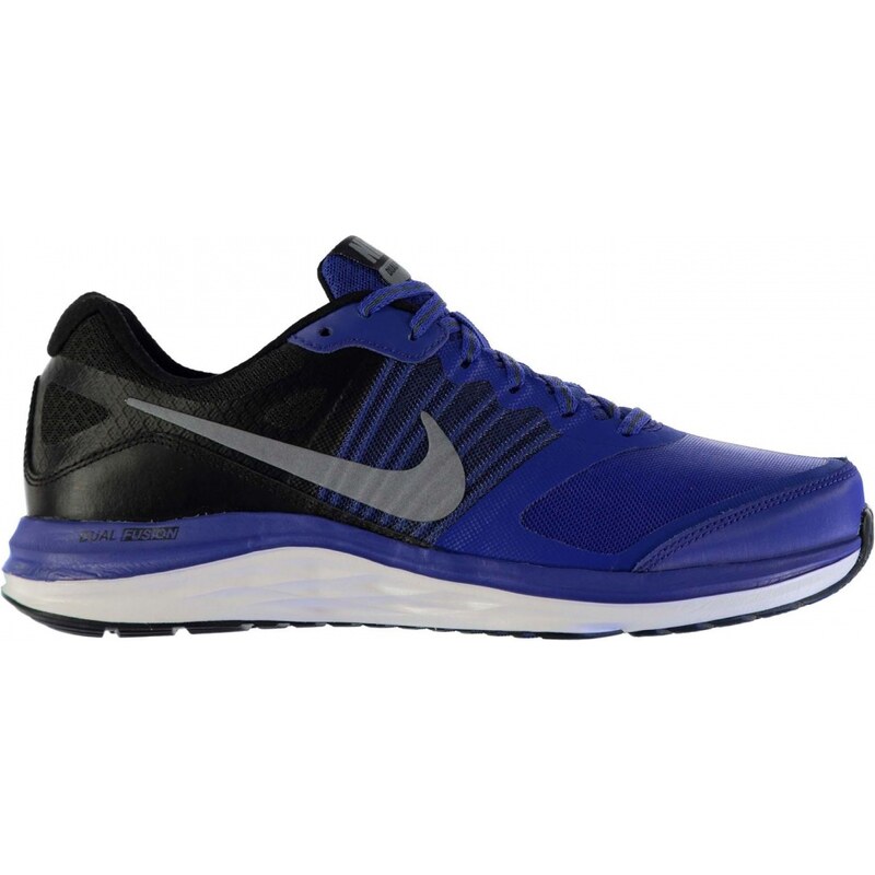 Nike Dual Fusion X Mens Running Shoes, royal/sil/black
