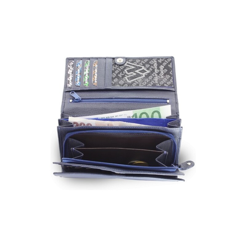 Modrá dámská kožená psaníčková peněženka Imogen