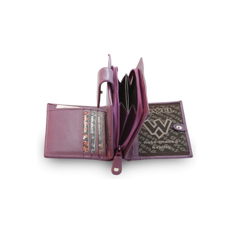 Fialová dámská kožená peněženka Makenzie
