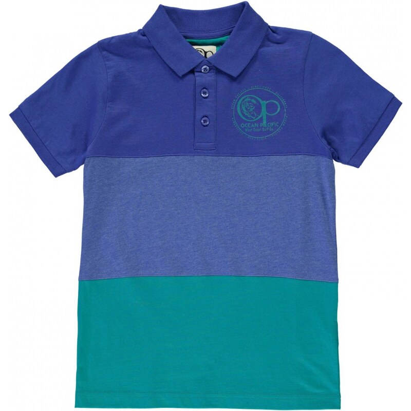 Ocean Pacific Panel Polo Shirt Junior Boys, blue/teal