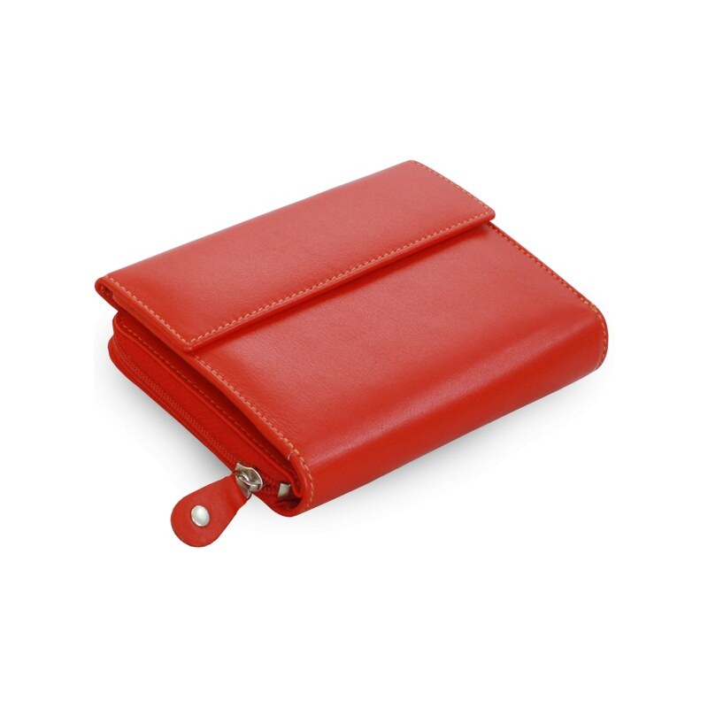 Červená dámská kožená peněženka Sawyer