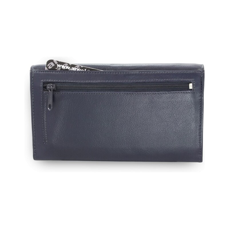 Modrá dámská kožená psaníčková peněženka Elizbeth