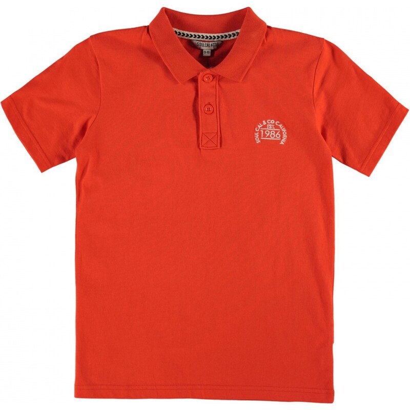 Soul Cal SoulCal Peached Polo Shirt Junior Boys, orange.com