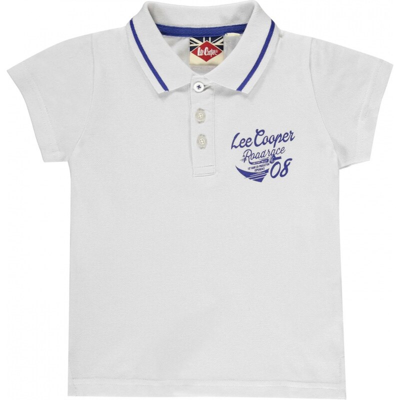 Lee Cooper Tip Polo Shirt Infant Boys, white
