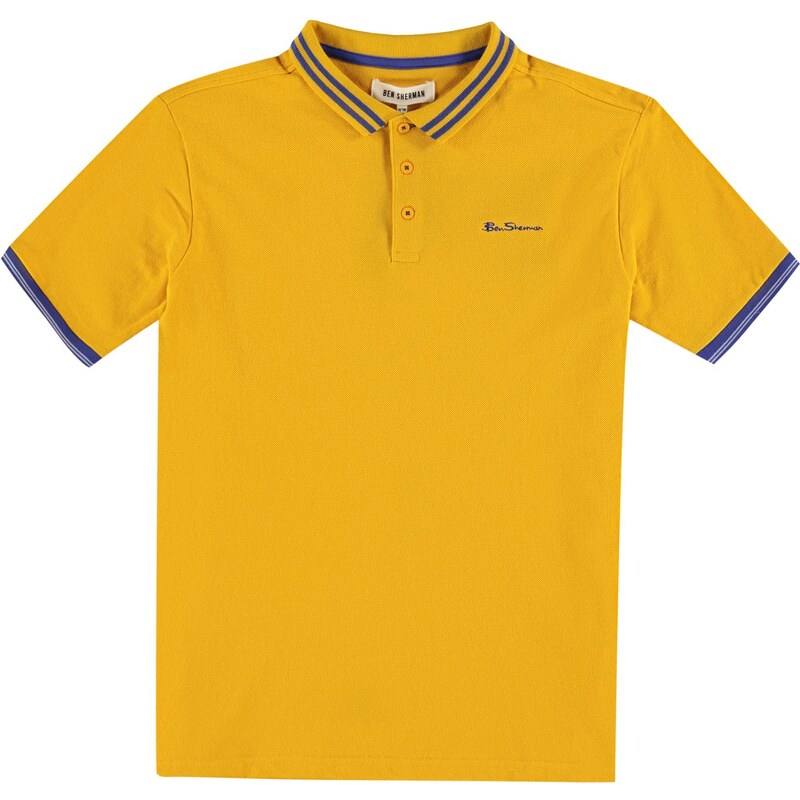 Ben Sherman 66T Short Sleeved Juniors Polo Shirt, yellow