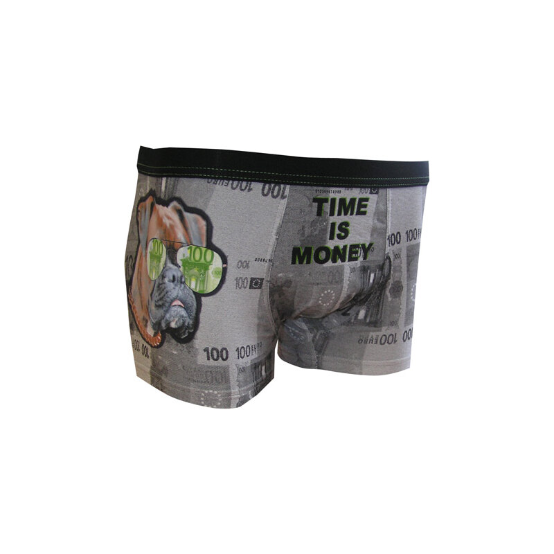 Boxerky Cornette tattoo "Time is money", šedá