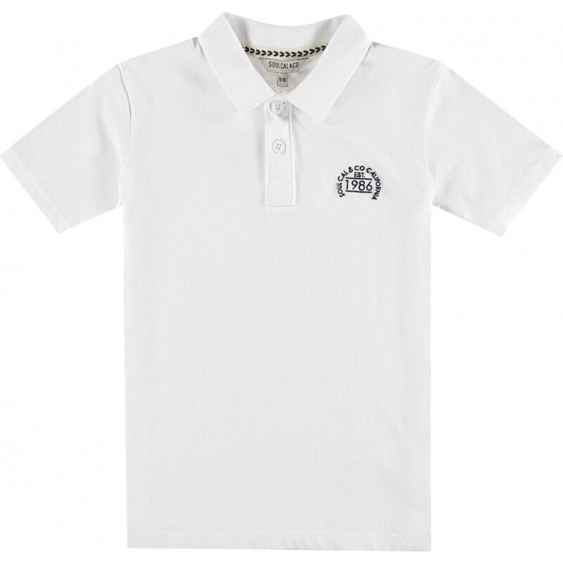 Soul Cal SoulCal Peached Polo Shirt Junior Boys, white