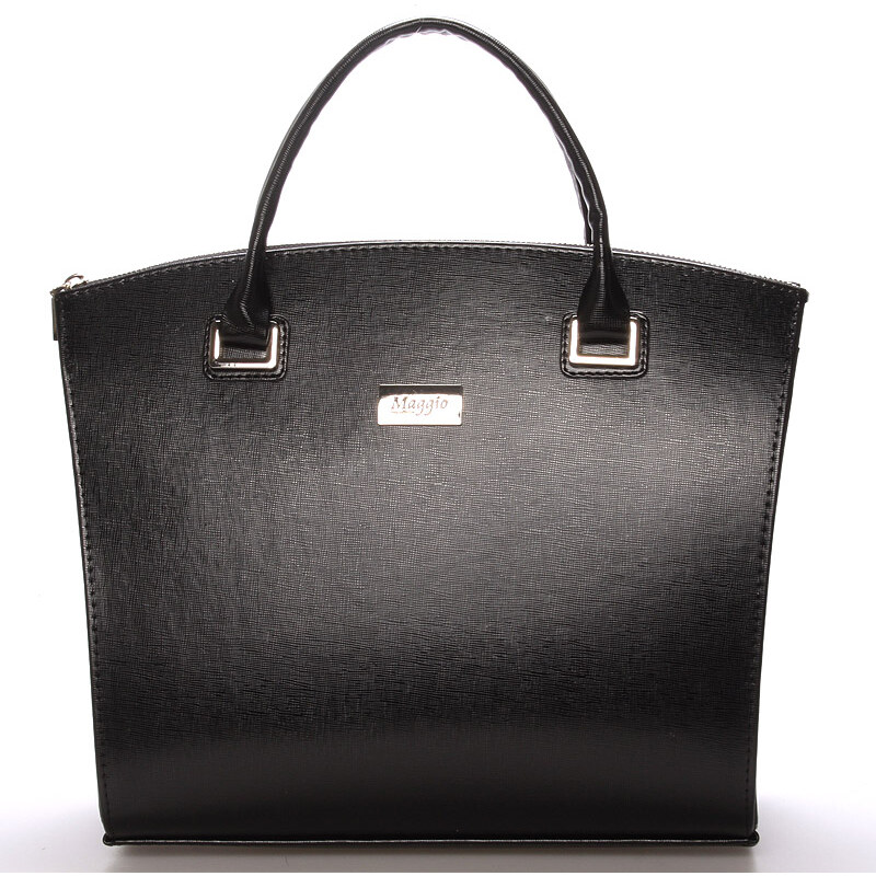 Dámská luxusní kabelka černá lakovaná - Maggio Florida černá