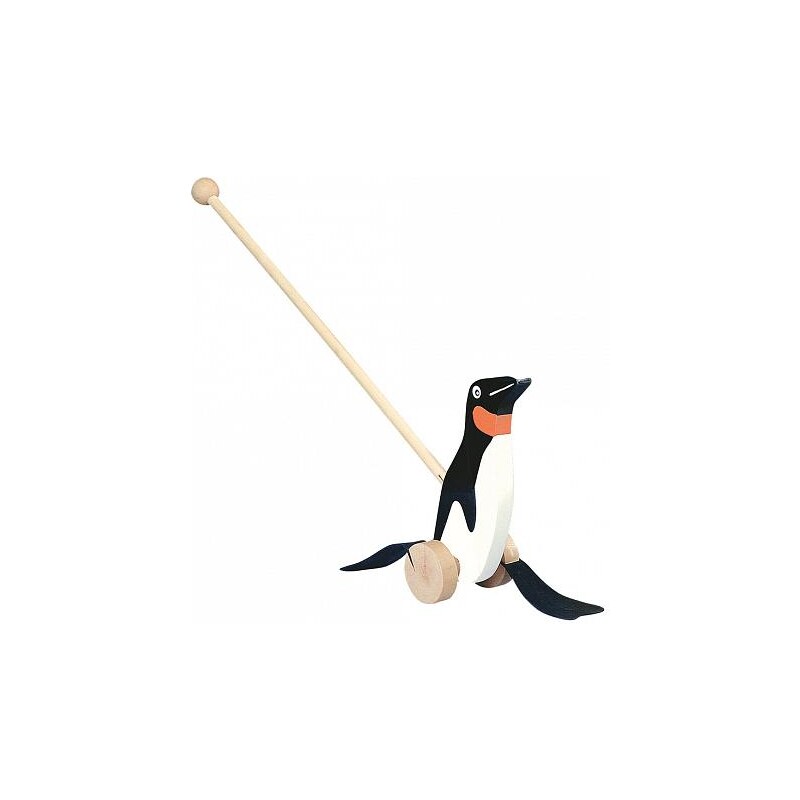 Tučňák na tyči, černobílý