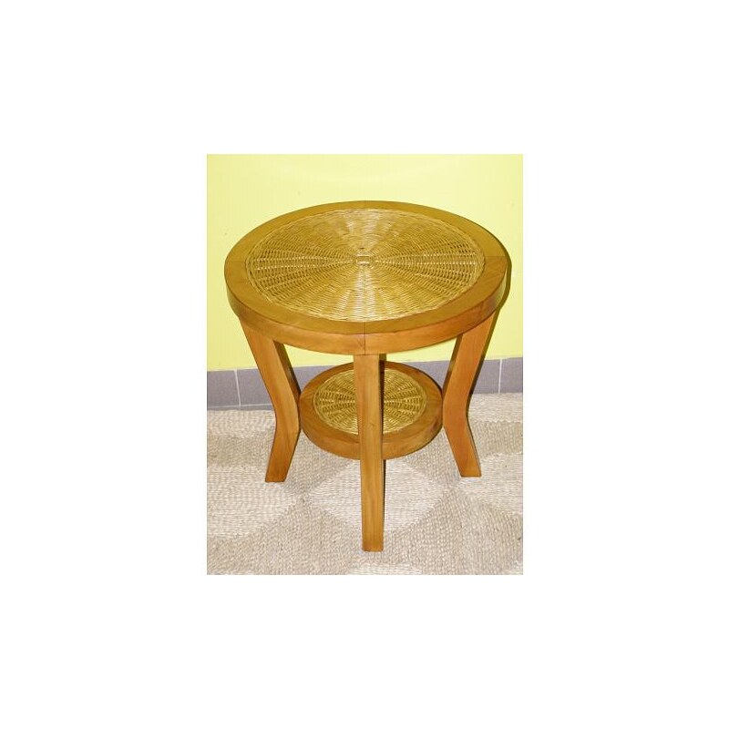 Ratanový obývací stolek PRAHA - světlý
