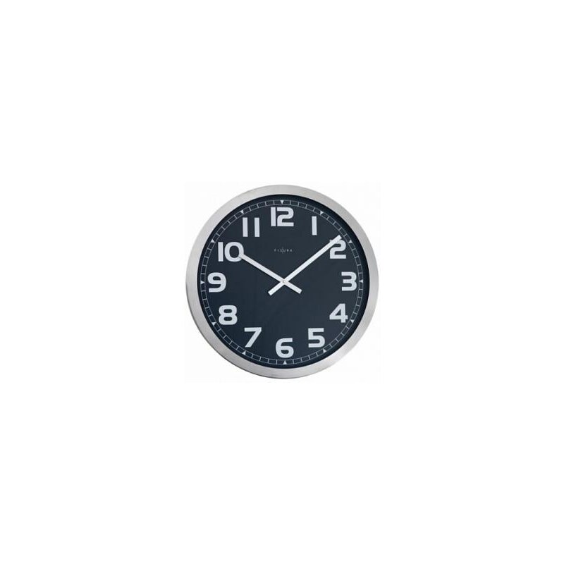 Fisura nástěnné hodiny Station Black 45cm