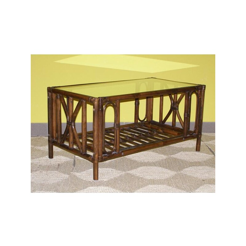 Ratanový stolek Universal-tmavý