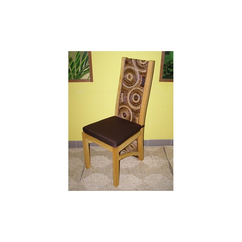Jídelní židle Haifa-banánový list-borovice