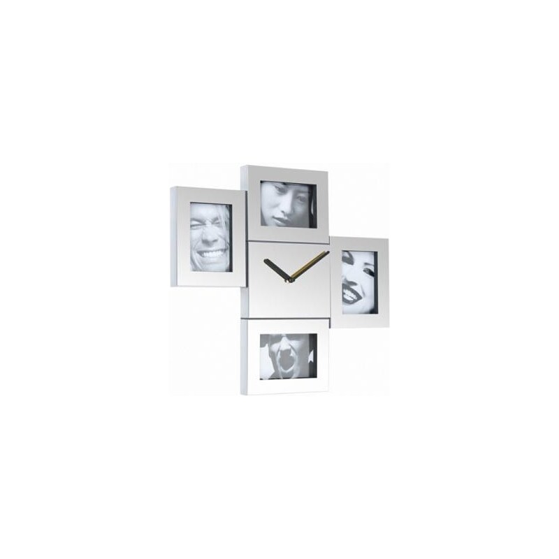 Fisura nástěnné hodiny Steel Photo Frames 43cm