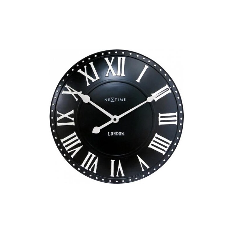 Designové nástěnné hodiny 3083zw Nextime v anglickém retro stylu 35cm