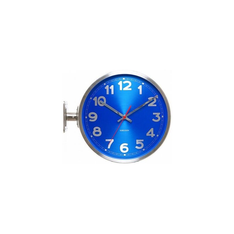 Designové oboustranné nástěnné hodiny 5503BL Karlsson 31cm