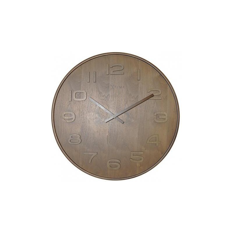 Designové nástěnné hodiny 3095br Nextime Wood Wood Big 53cm