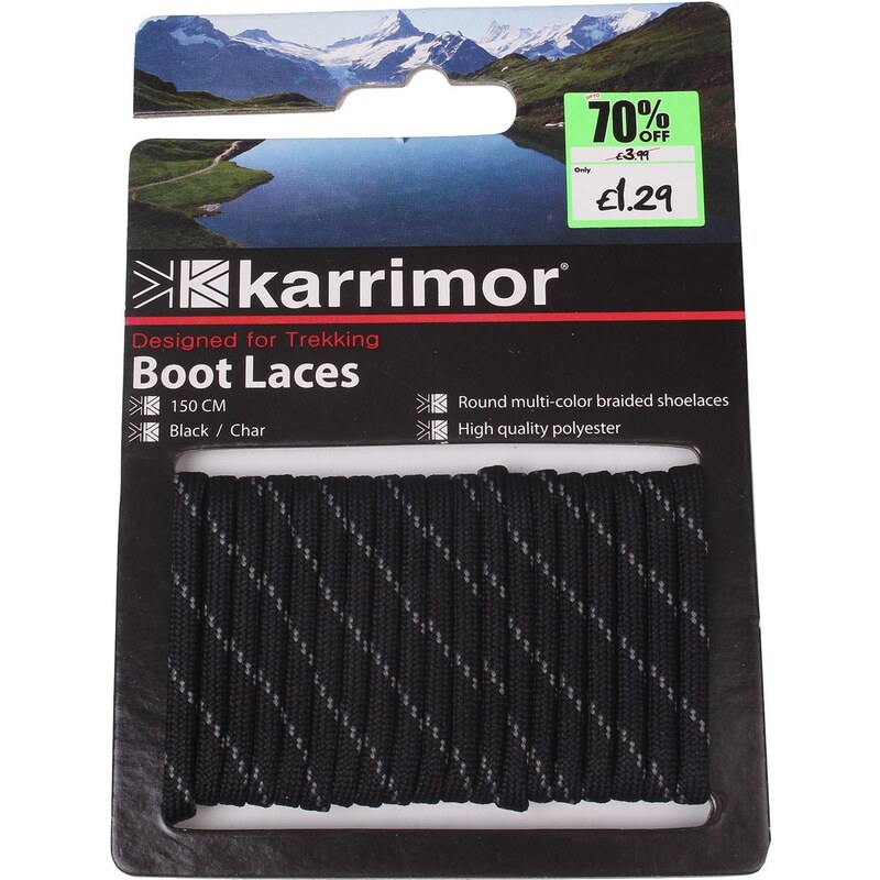 Karrimor Shoe Laces, black/charcoal