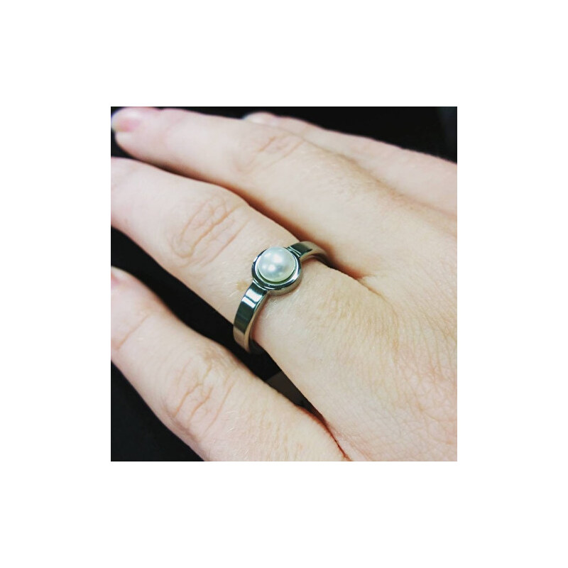 Boccia Titanium Titanový prsten s perlou 0137-01
