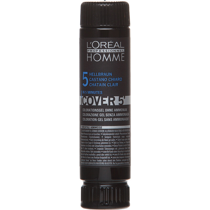 L´Oréal Professionnel Homme Cover 5 barva na vlasy No. 5 Light Brown 3 x 50 ml