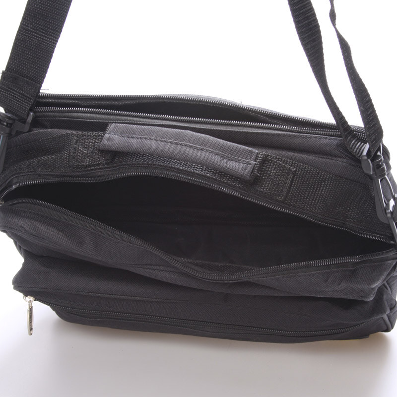 Pánská látková taška přes rameno černá - Sanchez Blais černá