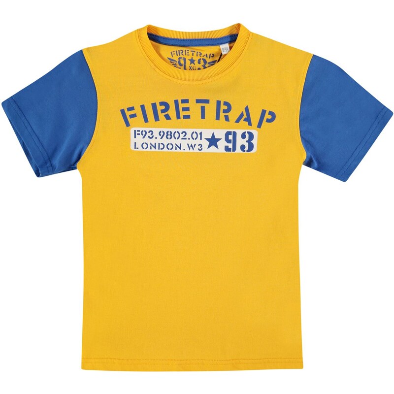 Firetrap Short Sleeved T Shirt Junior Boys, gold