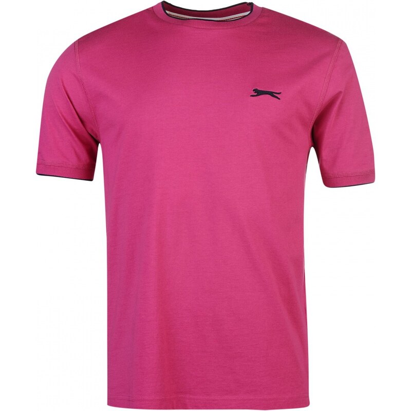 Slazenger Tipped T Shirt Mens, pink