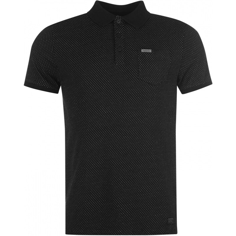 Firetrap Blackseal Pin Point Polo Shirt, black