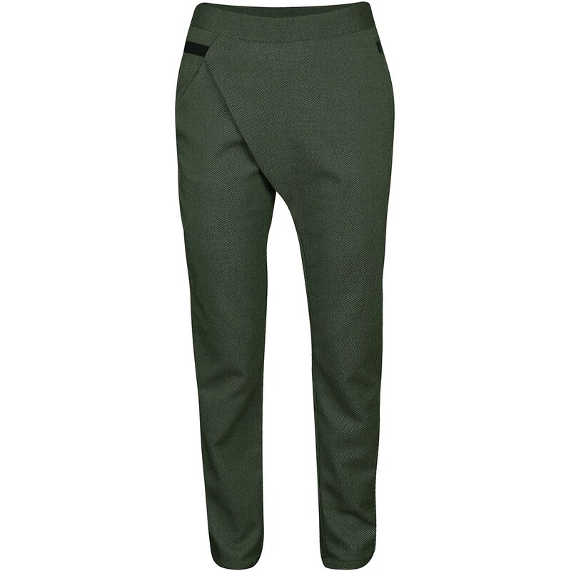 Tmavě zelené vzorované kalhoty Skunkfunk Deba