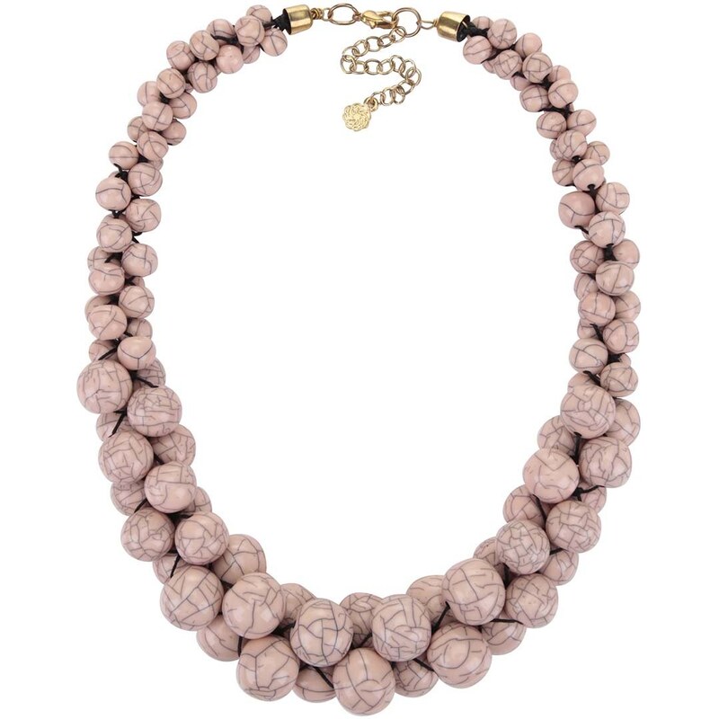 Světle růžový korálkový náhrdelník Pieces Tessa