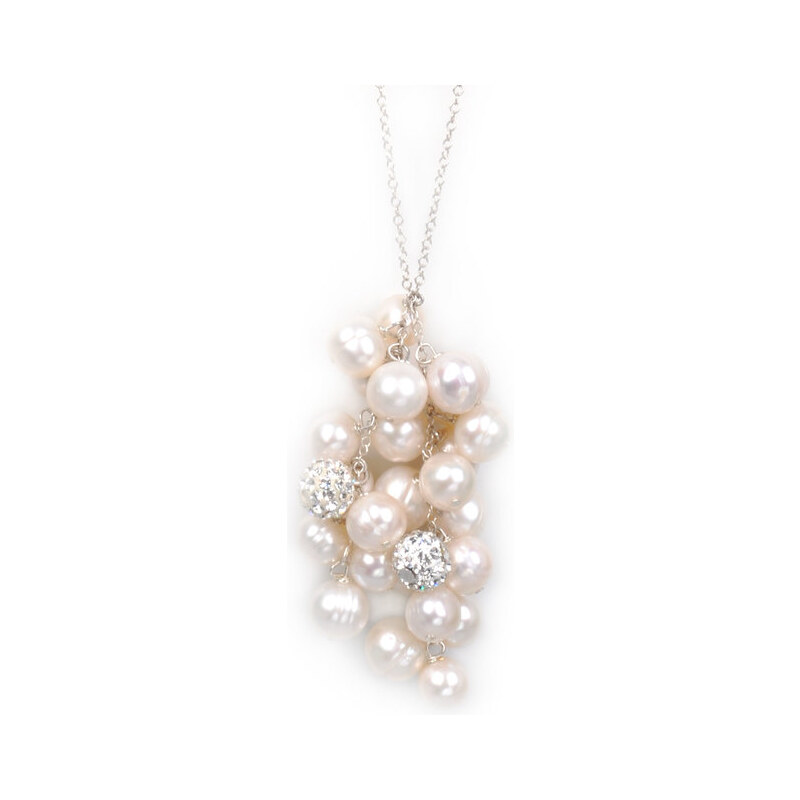 JwL Jewellery Dlouhý náhrdelník s pravými bílými perlami JL0017