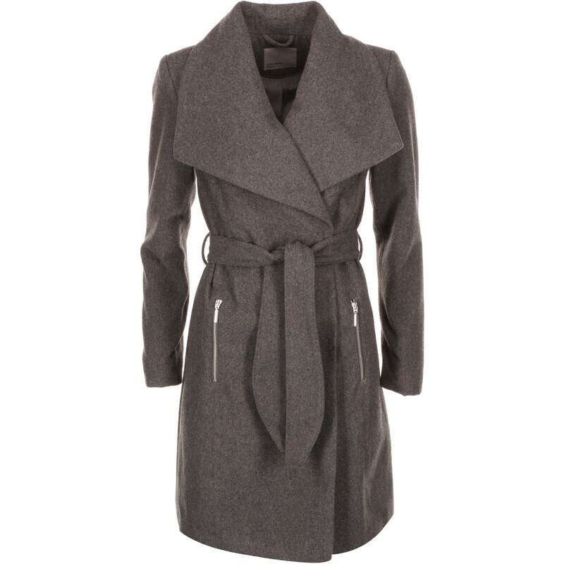 Tmavě šedý kabát Vero Moda Kate