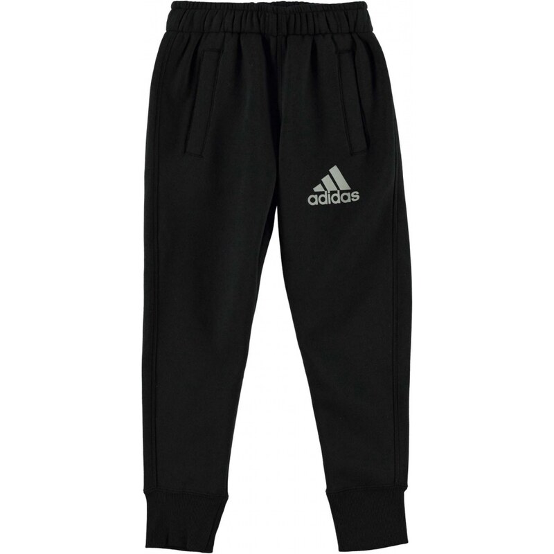Adidas Tapered Logo Fleece Pants Junior Boys, black/grey