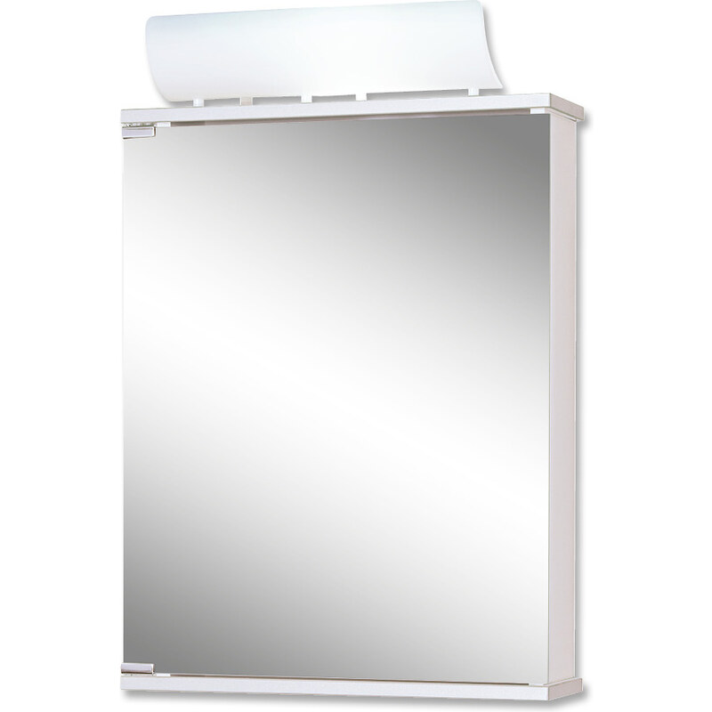 Jokey Plastik ENTRO Zrcadlová skříňka - bílá/alu optik hrana