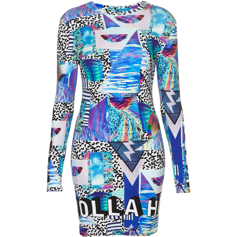 Topshop **Tropical Space Drop Back Dress by Illustrated People