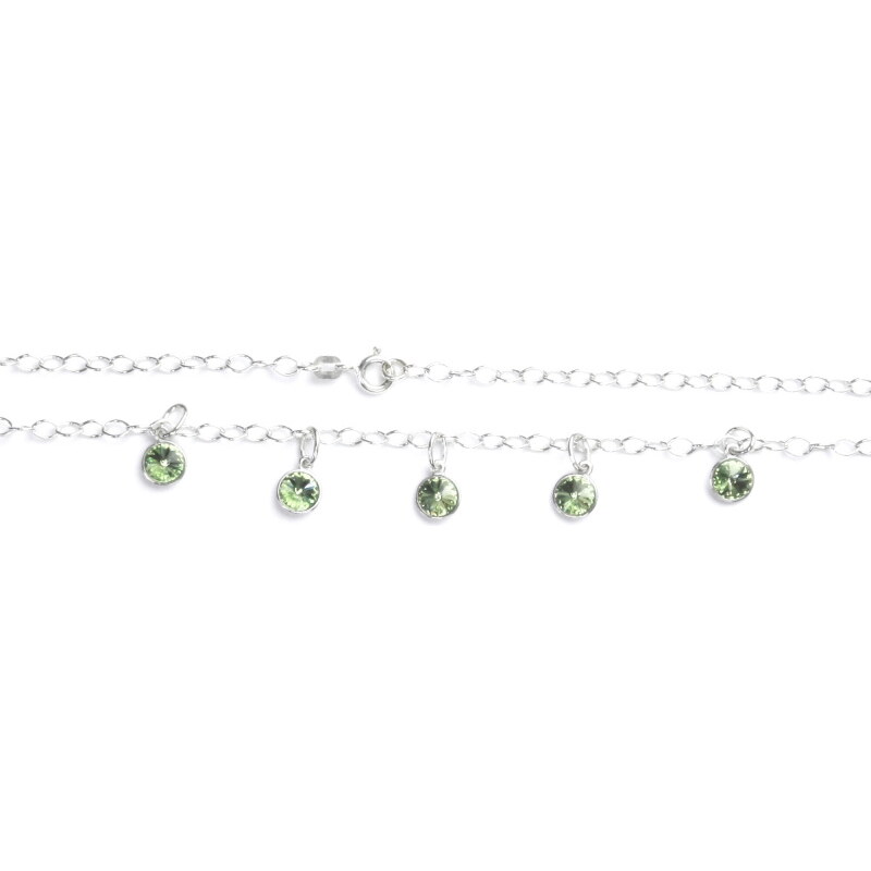 Stříbrný náhrdelník, náhrdelník se Swarovski krystaly 15941018
