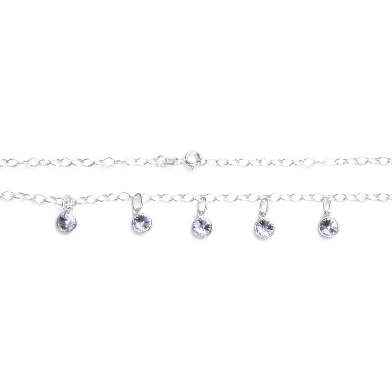Stříbrný náhrdelník, náhrdelník se Swarovski krystaly 15941019
