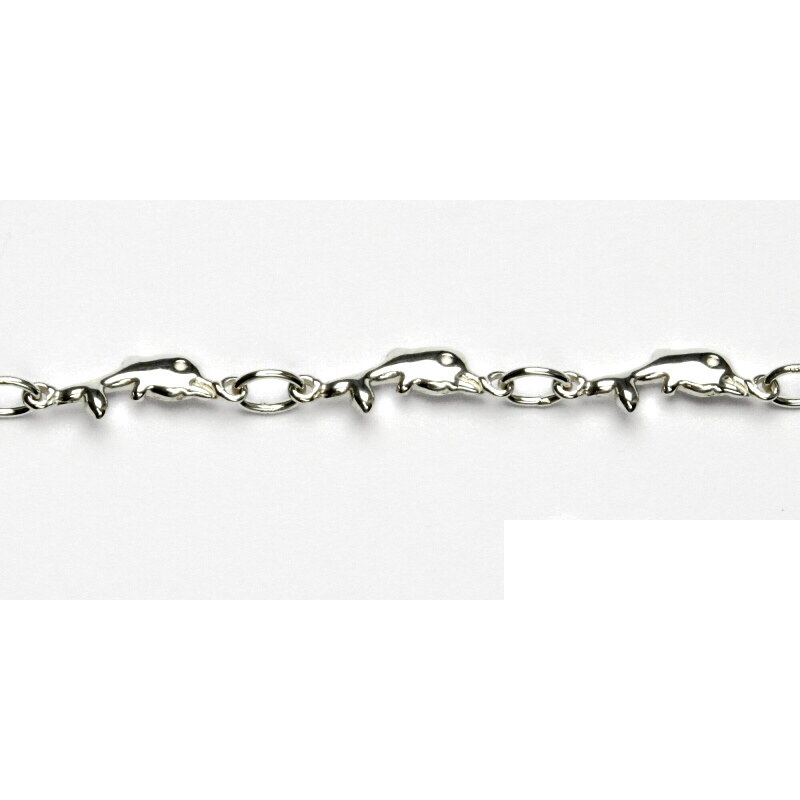 Stříbrný náramek, delfínci, náramek ze stříbra, delfín, 15941078