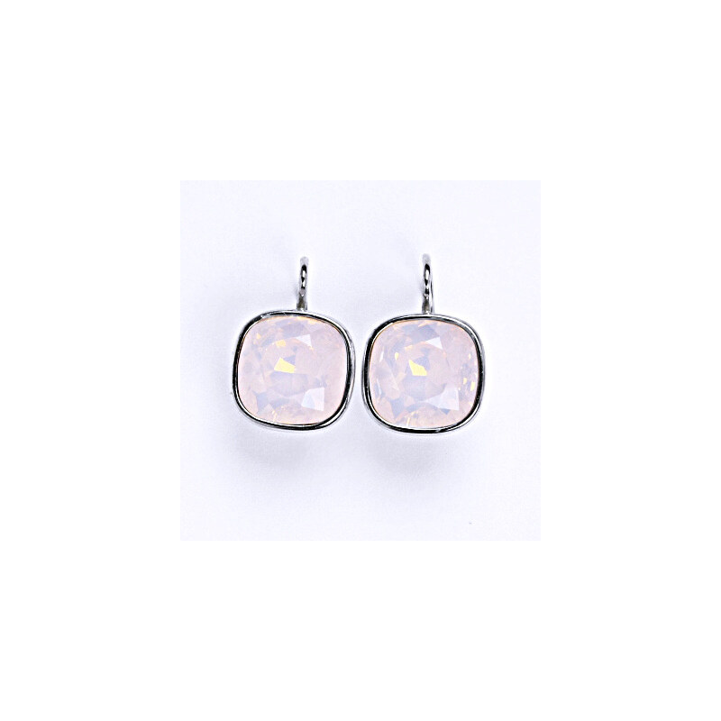 Čištín s.r.o. Stříbrné náušnice se Swarovski krystalem rose