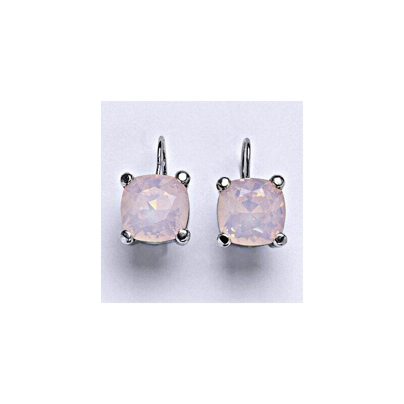 Čištín s.r.o. Stříbrné náušnice se Swarovski krystalem rose
