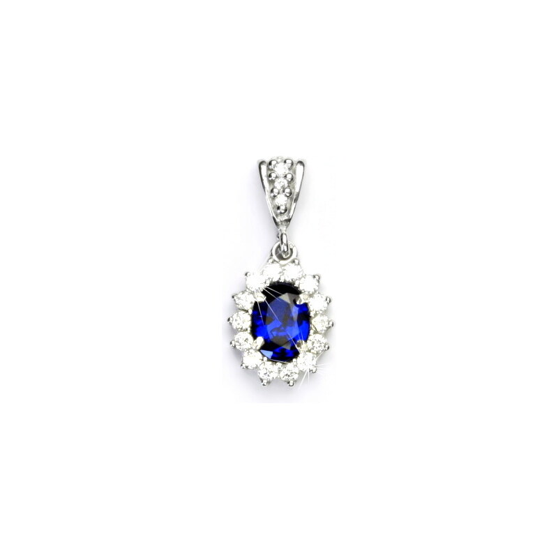 Čištín s.r.o. Stříbrný přívěsek Kate, syntetický spinel a čiré