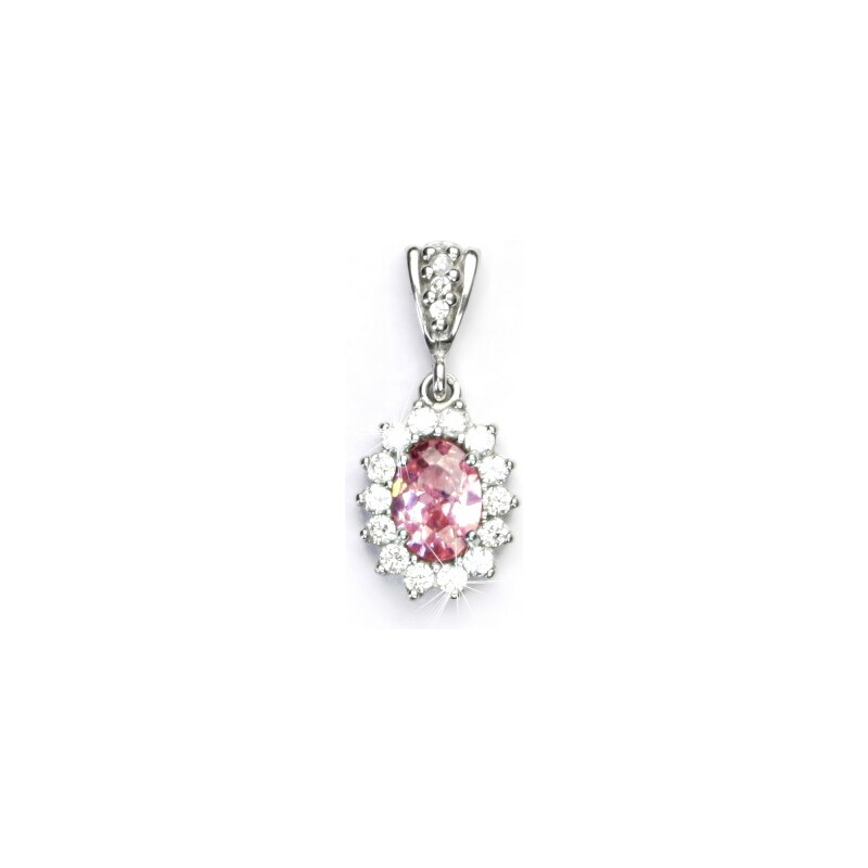 Stříbrný přívěsek Kate, zirkony pink a čiré - P 1507/2 15941245