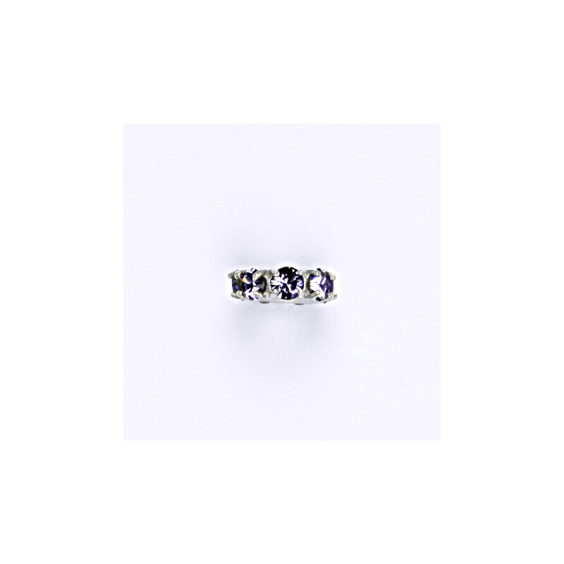 Korálek stříbrný na náramek se swarovski tanzanit 15941327