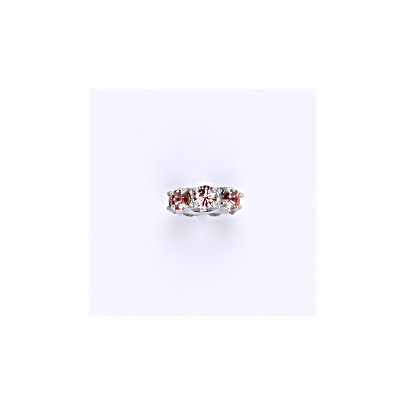 Korálek stříbrný na náramek se swarovski light rose 15941329