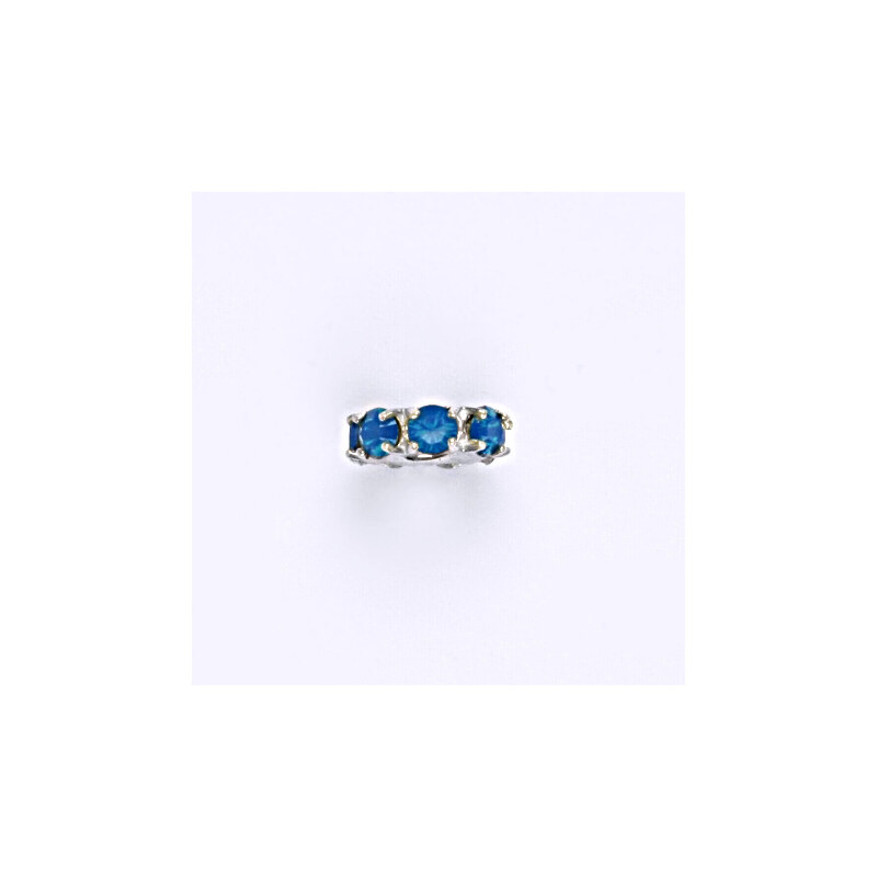 Korálek stříbrný na náramek se swarovski blue opal 15941333