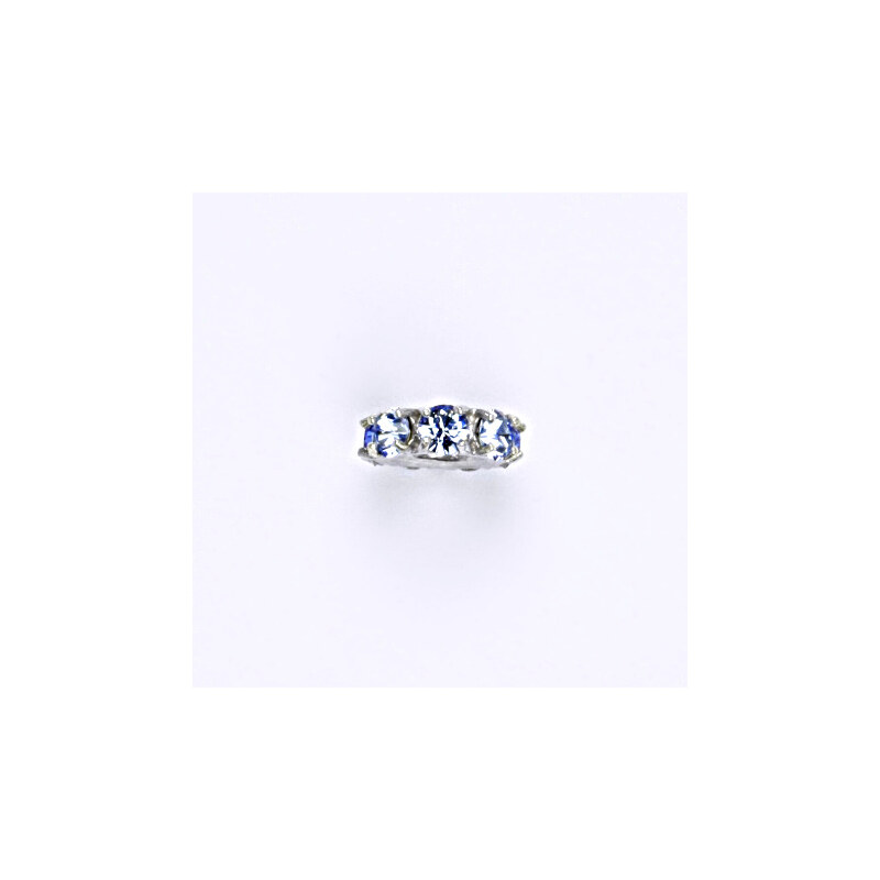 Korálek stříbrný na náramek se swarovski light saphire 15941334