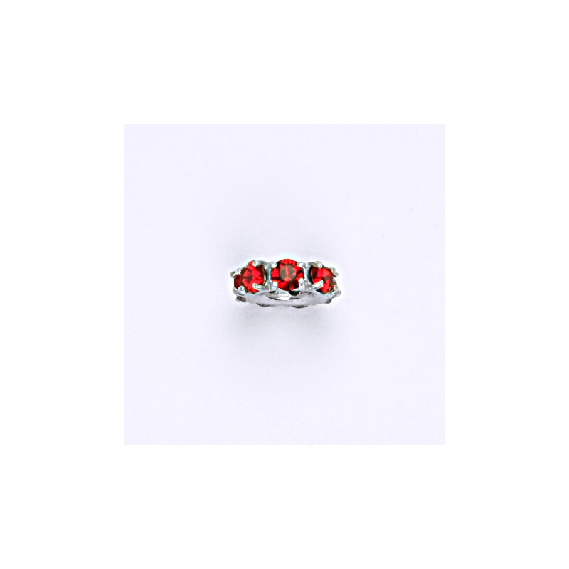 Korálek stříbrný na náramek se swarovski light siam 15941336